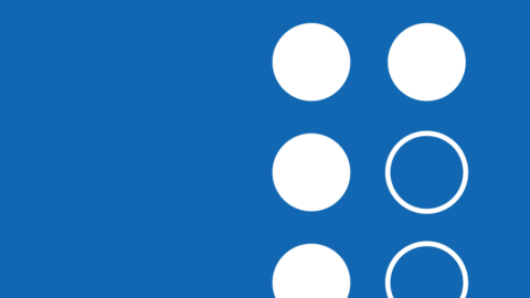 Weißer Braille Buchstabe
